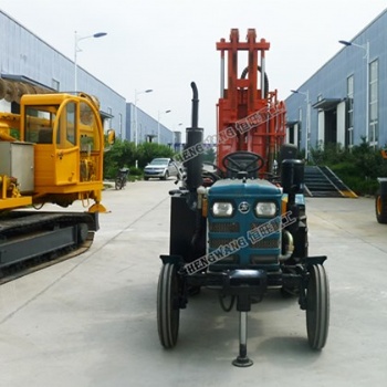拖拉機(jī)式氣動(dòng)打井機(jī)小型車載氣動(dòng)鉆機(jī)方便行走的氣鉆