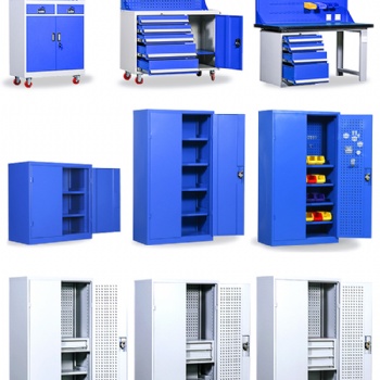 石家莊左六抽屜右開(kāi)門(mén)工具柜?雙軌金屬工具柜