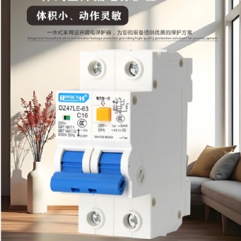家用小體積漏電保護(hù)器DZ47LE-63/2P一體式漏電斷路器